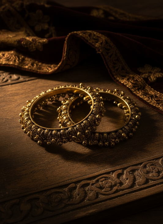 Gungro bangles set (antique gold)